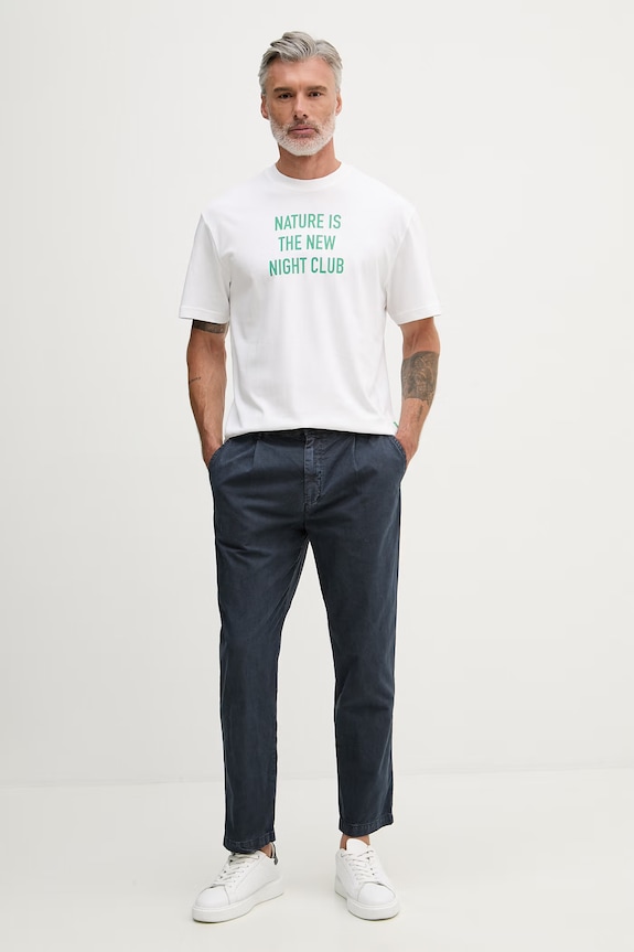 United Colors of Benetton hlače za muškarce 44L0UF068 mornarsko plava SS26