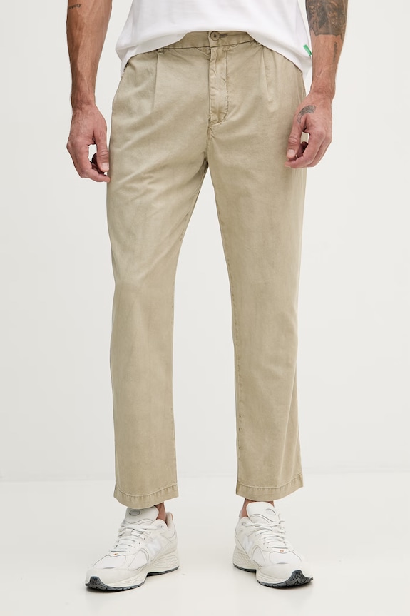 United Colors of Benetton hlače za muškarce zelena 44L0UF068