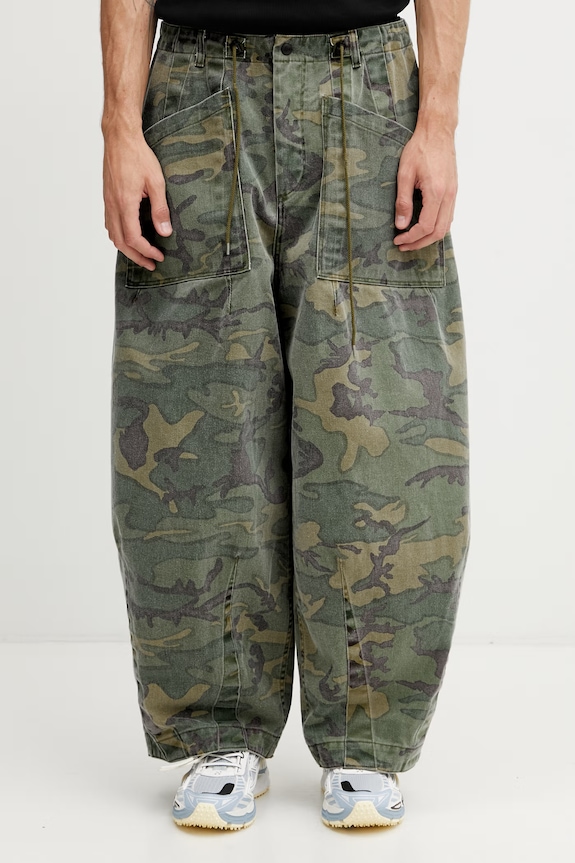 Needles jeansy relaxed fit męskie zielony SX144