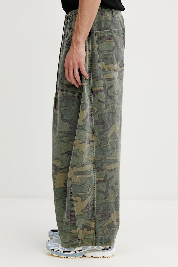 Needles jeansy relaxed fit męskie SX144 zielony SS26