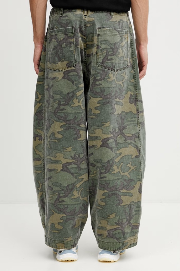 Odzież Needles jeansy relaxed fit męskie SX144 zielony