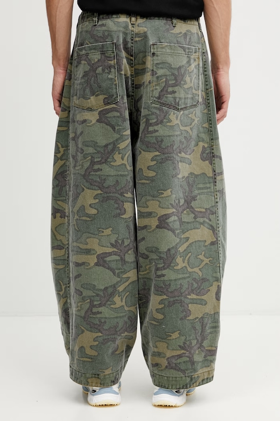 Odzież Needles jeansy relaxed fit męskie SX144 zielony
