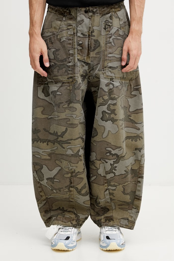 Needles jeansy relaxed fit męskie SX144 zielony