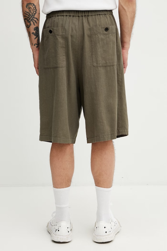Clothing Undercover shorts with linen Men's UP1F4503 green