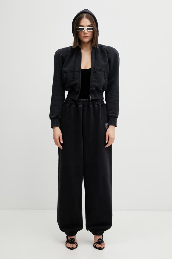 VETEMENTS spodnie dresowe bawełniane Biker Cross Logo ME76SP160B