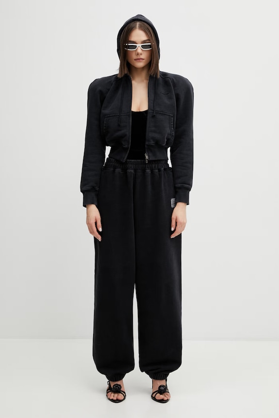 VETEMENTS spodnie dresowe bawełniane Biker Cross Logo ME76SP160B