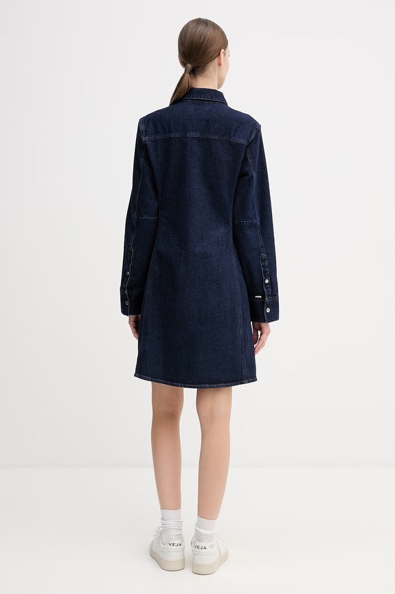 Rifľové šaty Calvin Klein Jeans LV047E790G tmavomodrá SS26