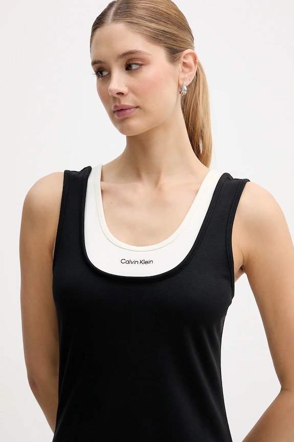 Šaty Calvin Klein Jeans čierna LV047E220G