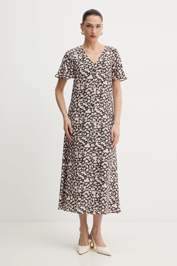 Weekend Max Mara sukienka jedwabna PAGINE casual czarny 2615221081600