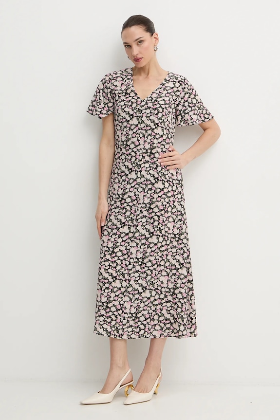 Weekend Max Mara sukienka jedwabna PAGINE 2615221081600 czarny SS26