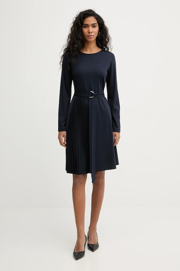 Weekend Max Mara sukienka TALAMO rozkloszowany granatowy 2615621011600