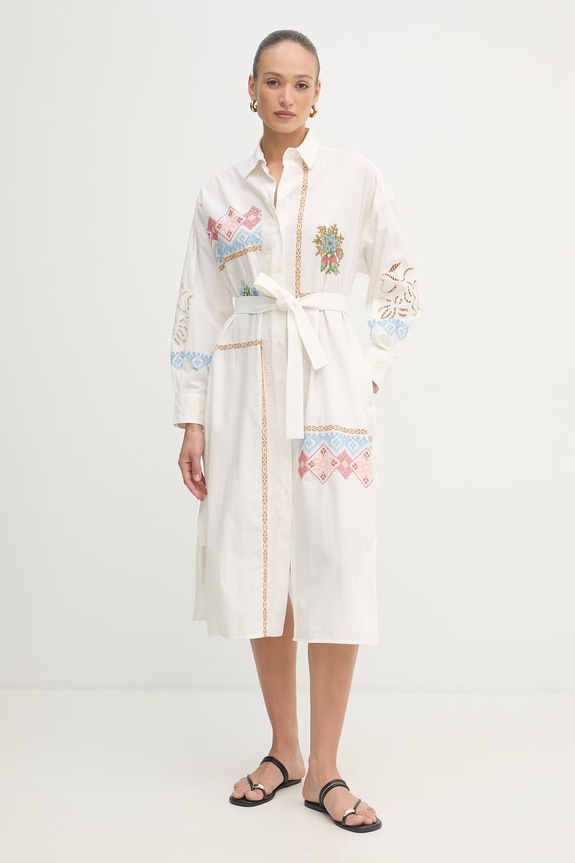 Weekend Max Mara vestito camicia in cotone GRU 2615221022600 beige SS26
