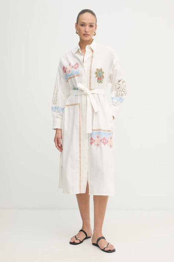 Weekend Max Mara vestito camicia in cotone GRU 2615221022600 beige SS26