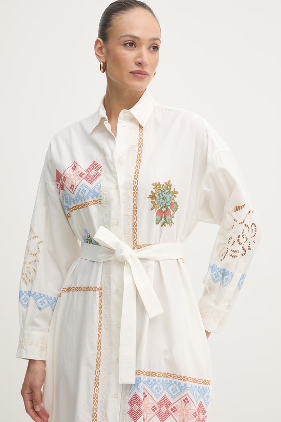 Weekend Max Mara vestito camicia in cotone GRU beige 2615221022600