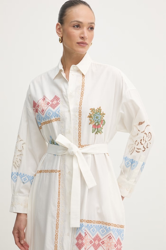 Weekend Max Mara vestito camicia in cotone GRU beige 2615221022600