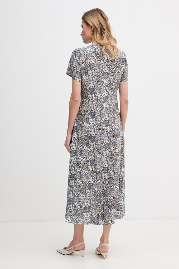Îmbrăcăminte Weekend Max Mara rochie de mătase CRESPO 2615221042600 albastru