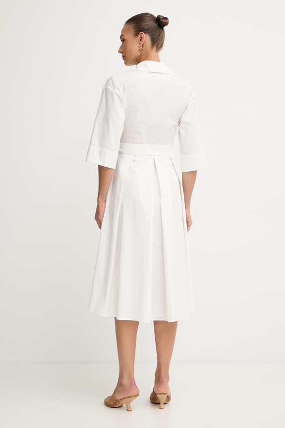 Odzież Weekend Max Mara sukienka letnia bawełniana PADANA 2615221062600 biały