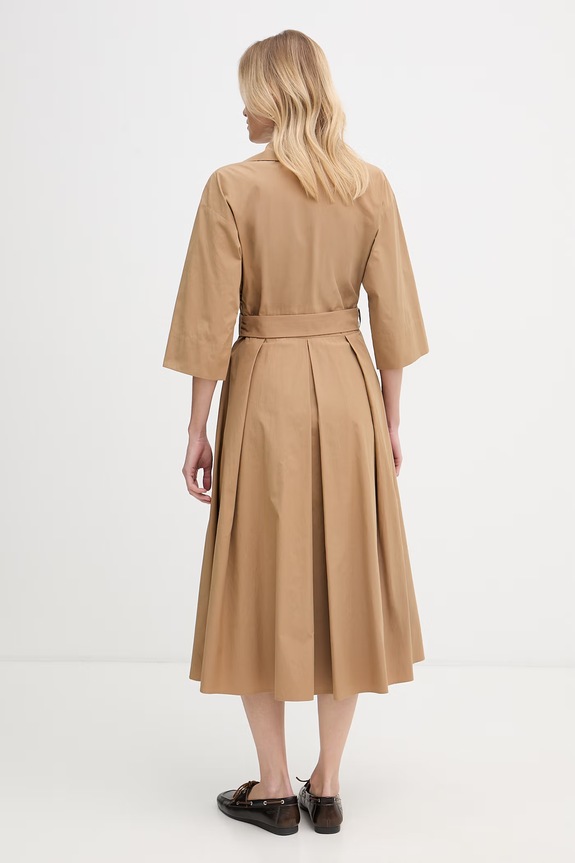 Weekend Max Mara sukienka letnia bawełniana PADANA 2615221062600 beżowy SS26