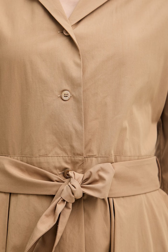 Weekend Max Mara sukienka letnia bawełniana PADANA 2615221062600 beżowy