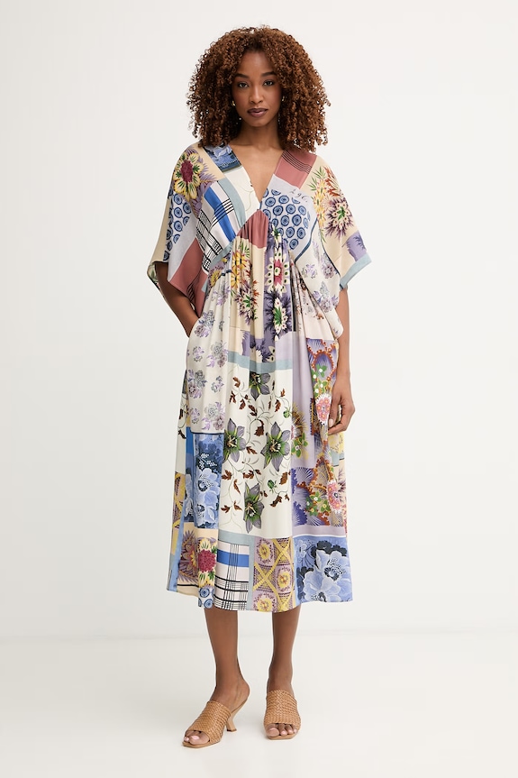 Weekend Max Mara letné šaty hodvábne NOME béžová 2615221072600