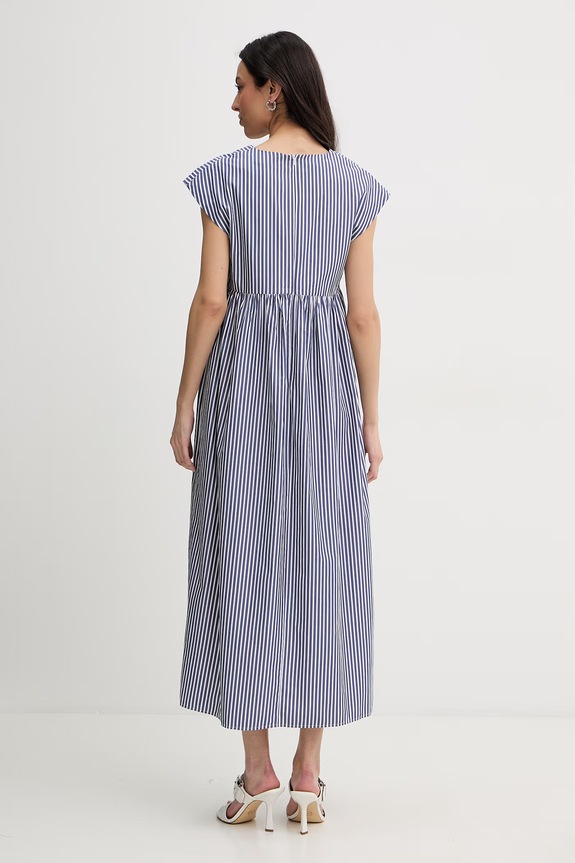Oblečenie Weekend Max Mara letné šaty bavlnené MOLO 2615221092600 tmavomodrá