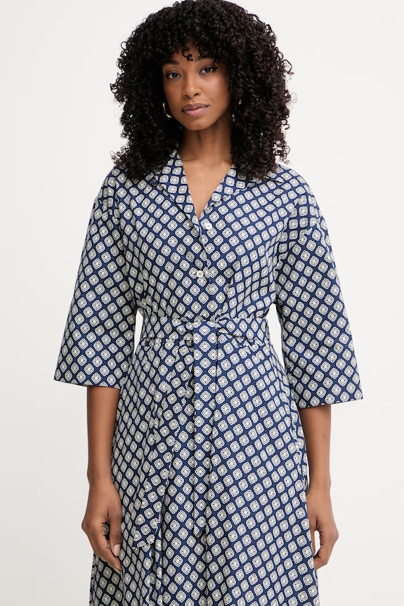 Weekend Max Mara vestito in cotone UNIGENO blu navy 2615221102600