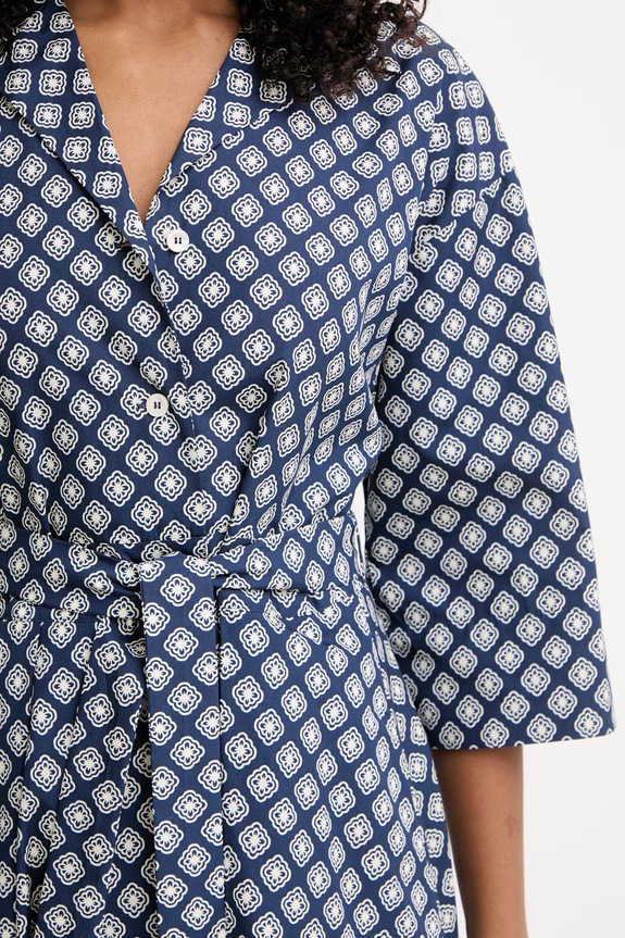 Weekend Max Mara vestito in cotone UNIGENO 2615221102600 blu navy