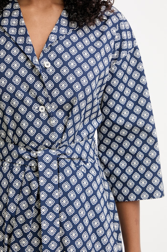 Weekend Max Mara vestito in cotone UNIGENO 2615221102600 blu navy