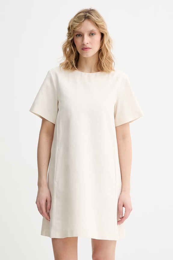 Weekend Max Mara vestito in cotone ALOA beige 2615221112600