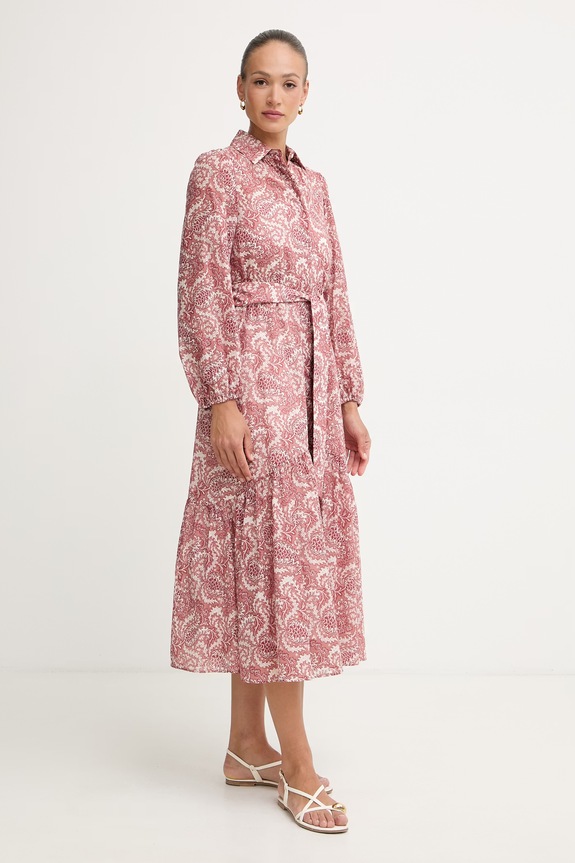 Weekend Max Mara rochie de vară din bumbac OBOLI 2615231022600 rosu SS26