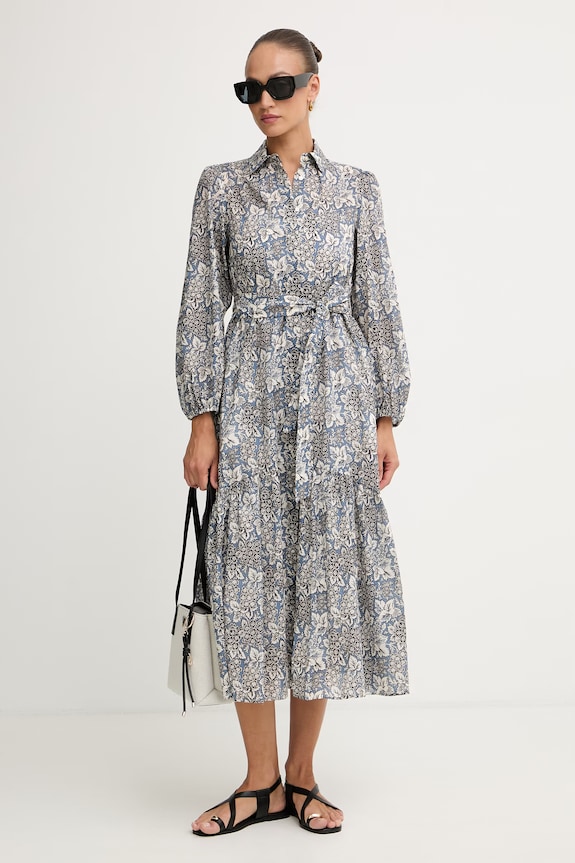 Weekend Max Mara letné šaty bavlnené OBOLI 2615231022600 modrá SS26