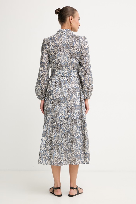 Oblečenie Weekend Max Mara letné šaty bavlnené OBOLI 2615231022600 modrá
