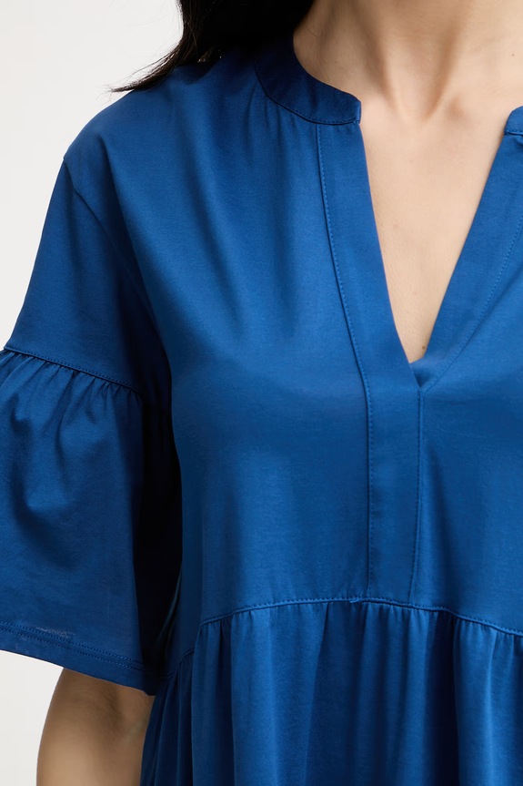 Weekend Max Mara sukienka letnia bawełniana SAGGINA 2615621042600 niebieski