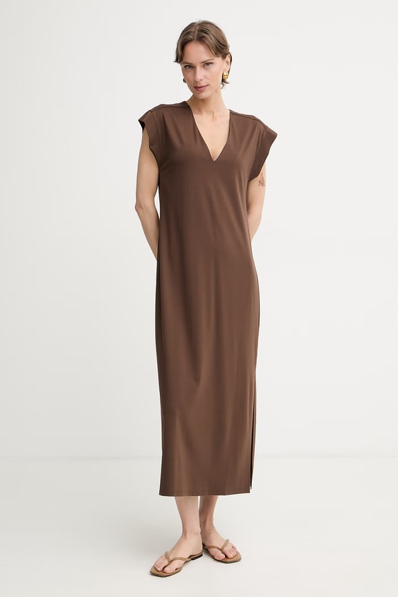 Weekend Max Mara sukienka MIRTO brązowy 2615621052600