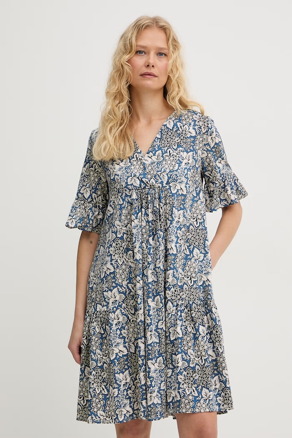 Bavlnené šaty Weekend Max Mara FUOCO bavlna modrá 2615621072600