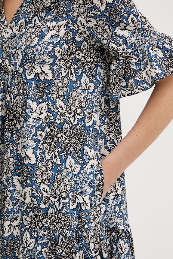 Bavlnené šaty Weekend Max Mara FUOCO 2615621072600 modrá