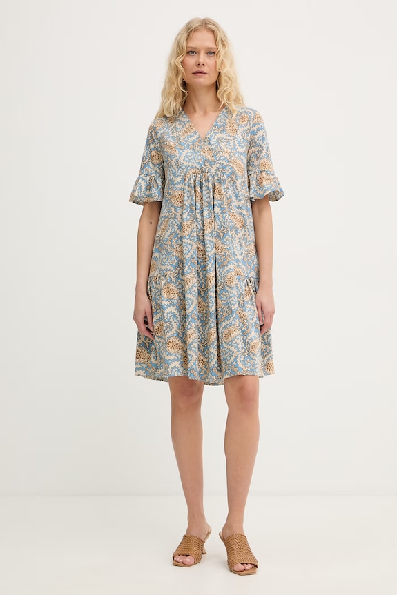 Bavlnené šaty Weekend Max Mara FUOCO 2615621072600 modrá SS26
