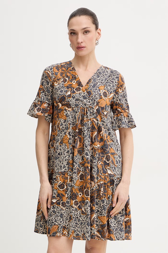 Bavlněné šaty Weekend Max Mara FUOCO mini námořnická modř 2615621072600
