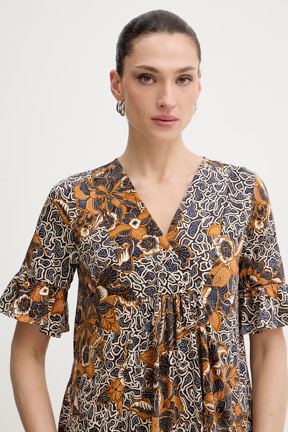 Bavlněné šaty Weekend Max Mara FUOCO námořnická modř 2615621072600