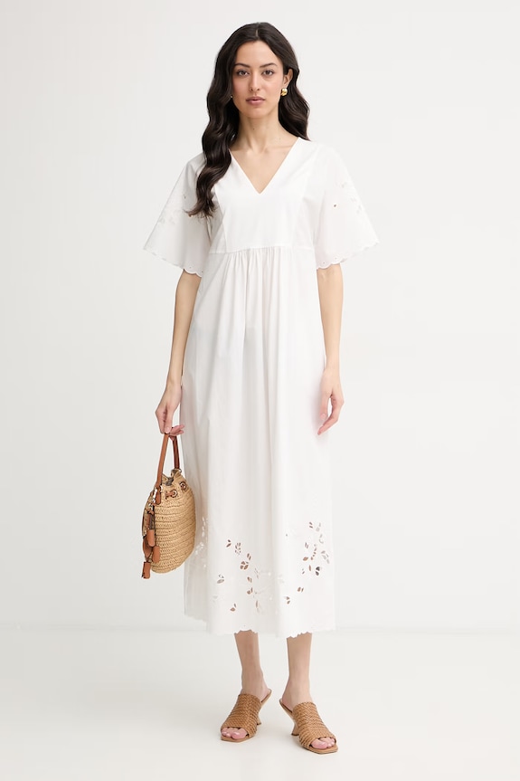 Weekend Max Mara sukienka letnia bawełniana TARTUFO 2615621092600 biały SS26