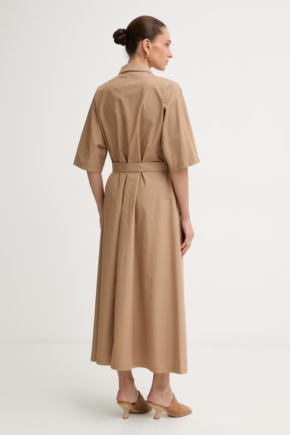 Одяг MM by Max Mara літня сукня з бавовною ALBERO 2616621028600 бежевий