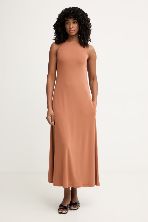 MM by Max Mara obleka viskozna BOSSO rjava 2616621038600