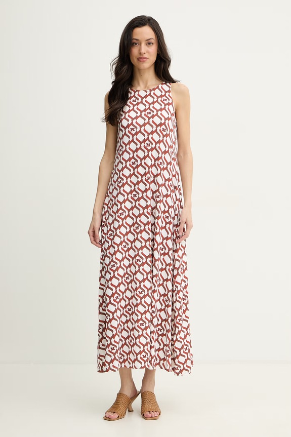 Max Mara Beachwear sukienka z wiskozy biały 2616621069600