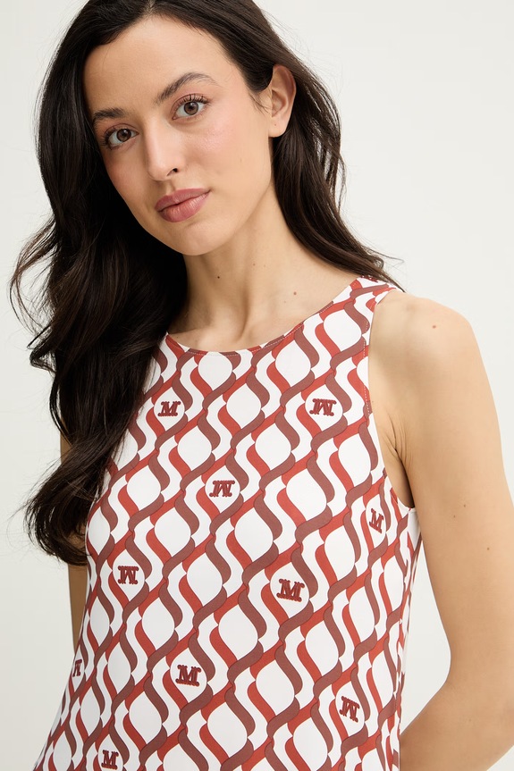 Max Mara Beachwear sukienka z wiskozy biały 2616621069600