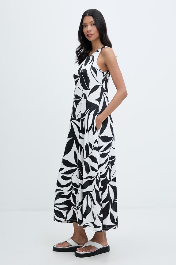 Max Mara Beachwear sukienka z wiskozy 2616621069600 czarny SS26