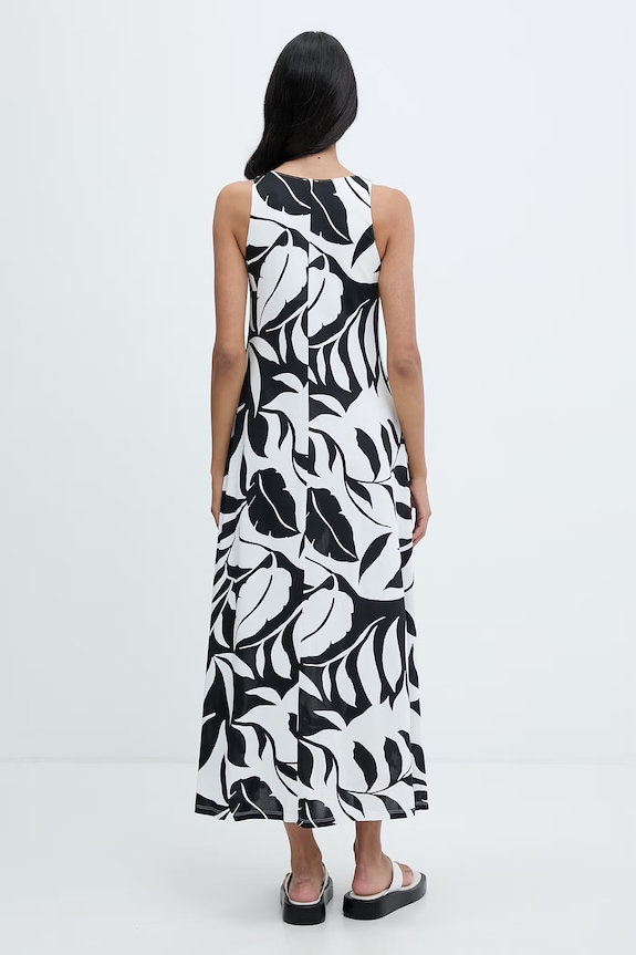 Odzież Max Mara Beachwear sukienka z wiskozy 2616621069600 czarny