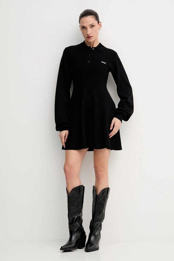 Rotate vestito con lana 115488100 nero SS26