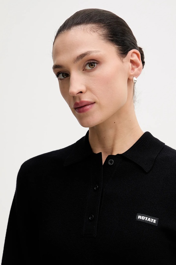 Rotate vestito con lana nero 115488100