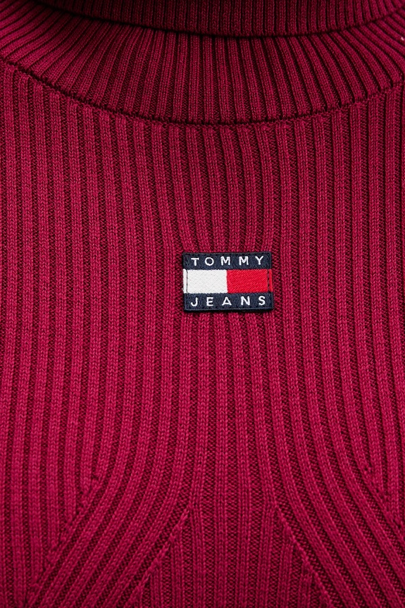Šaty Tommy Jeans DW0DW21910 burgundské