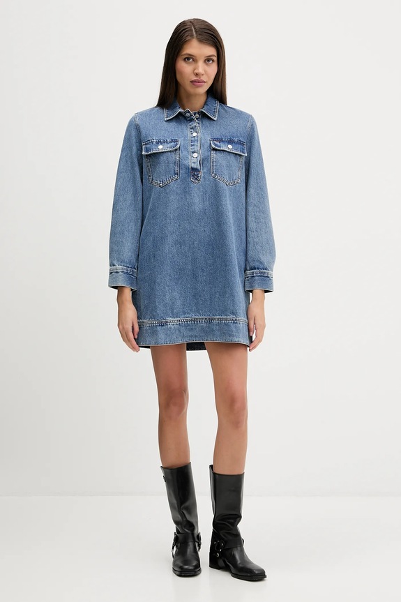 Tommy Jeans rochie jeans DW0DW22077 bleumarin SS26